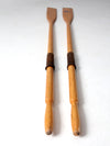 vintage wood oars pair