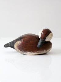 vintage hand-carved canvasback duck decoy
