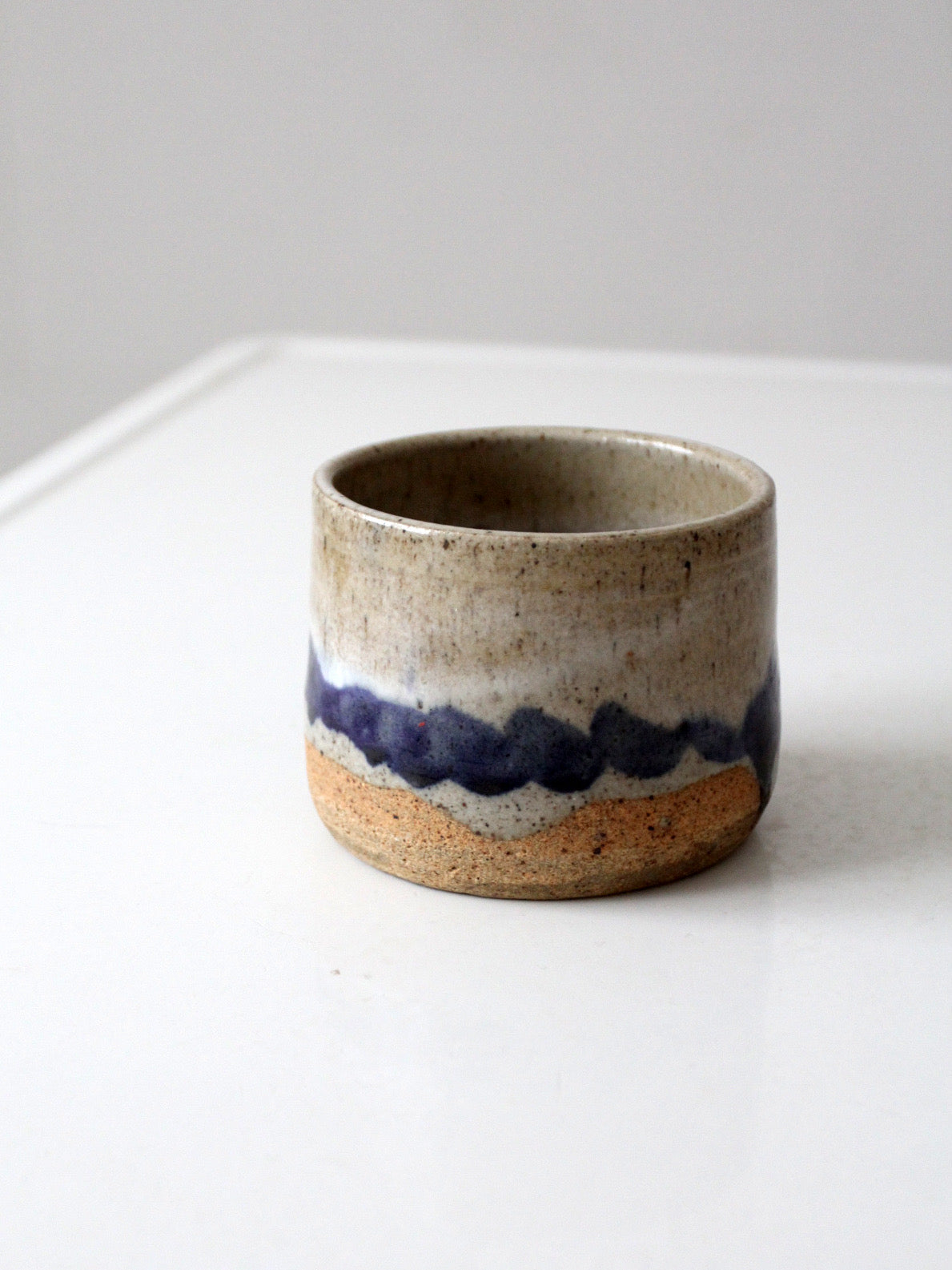 vintage handmade studio pottery cachepot