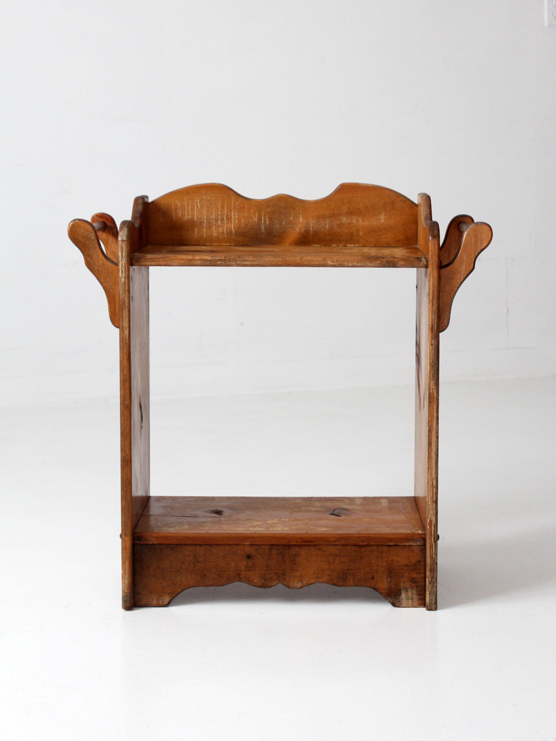 antique pine washstand with towel bars