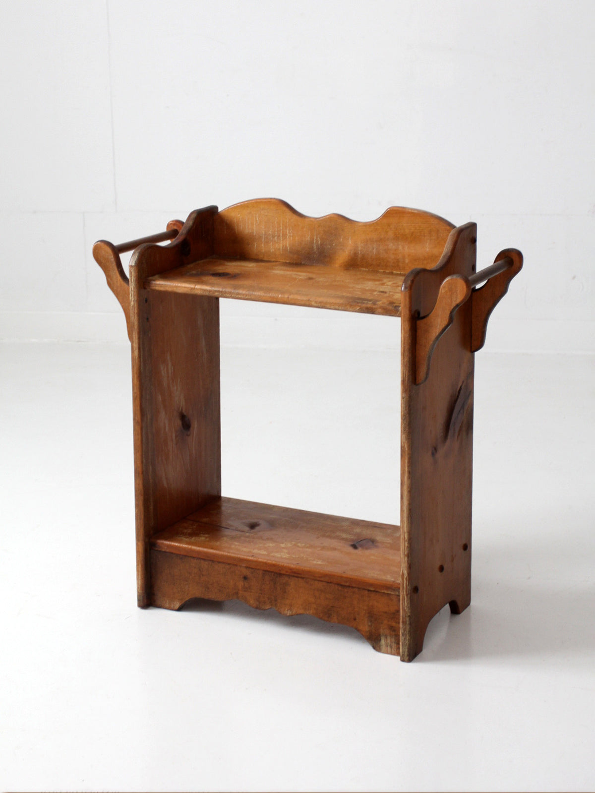 antique pine washstand with towel bars
