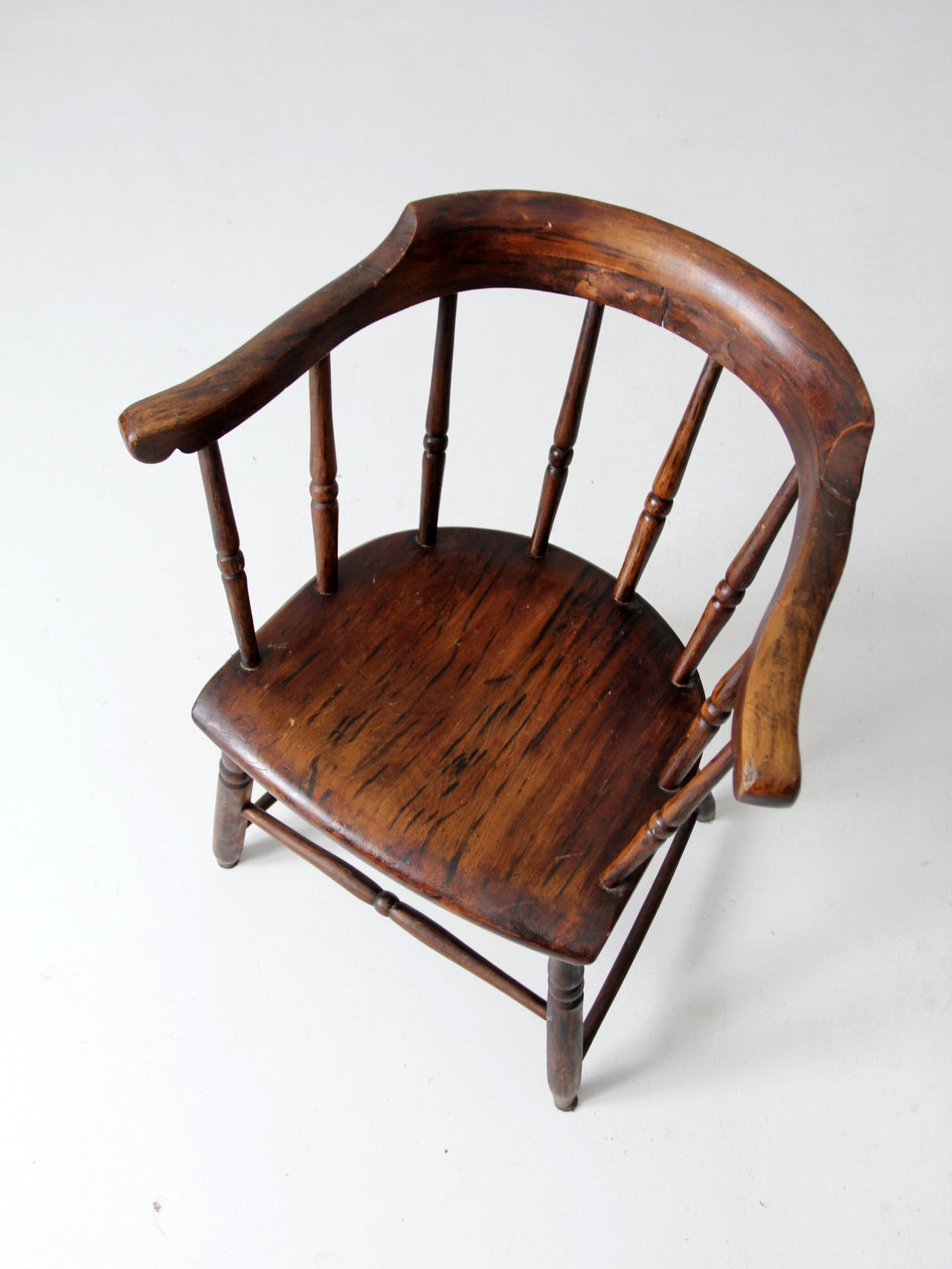 Antique wooden captains chair for sale clearance