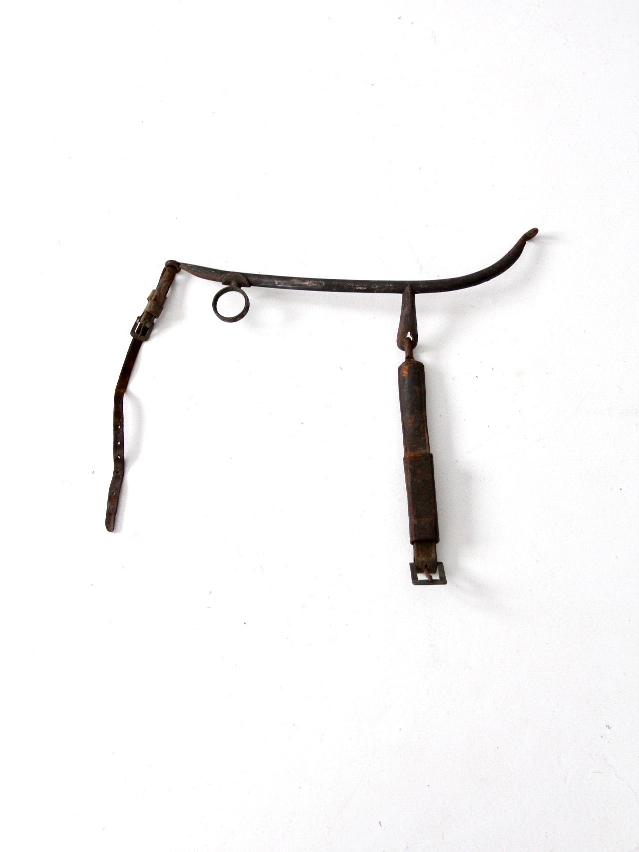 antique horse hames with leather straps