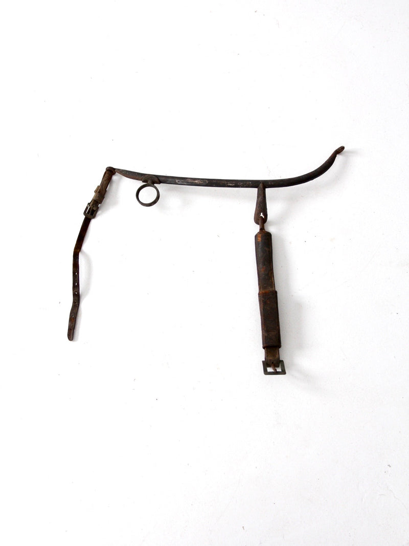 antique horse hames with leather straps