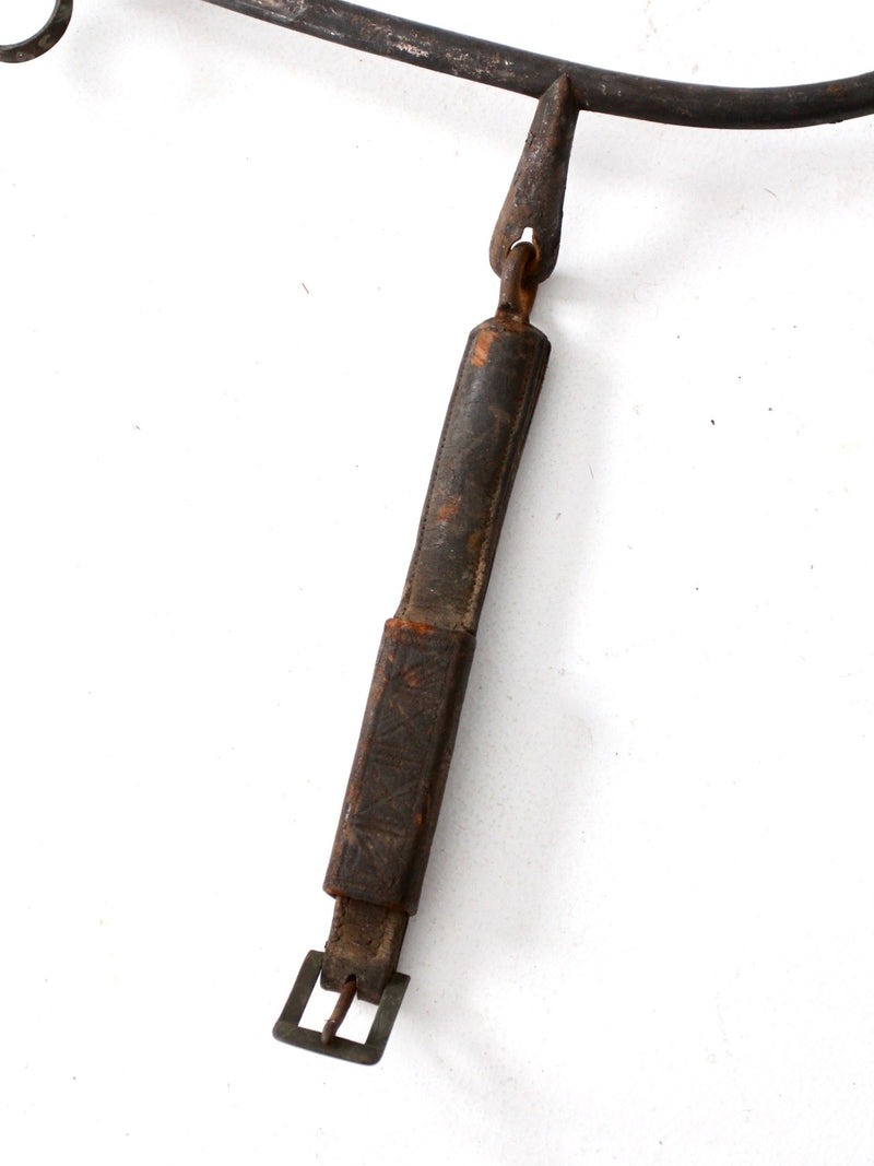 antique horse hames with leather straps