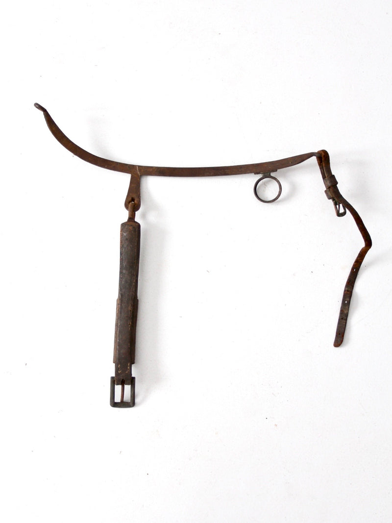 antique horse hames with leather straps