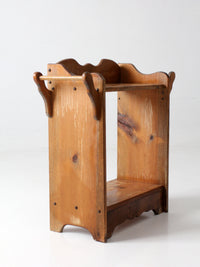 antique pine washstand with towel bars