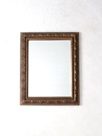 vintage gilt wood beveled wall mirror