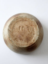 vintage handmade studio pottery bowl