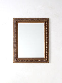 vintage gilt wood beveled wall mirror