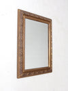 vintage gilt wood beveled wall mirror