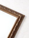 vintage gilt wood beveled wall mirror