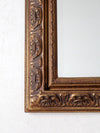 vintage gilt wood beveled wall mirror
