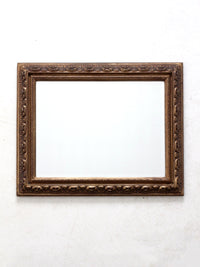 vintage gilt wood beveled wall mirror