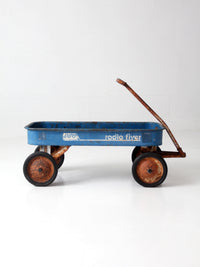 vintage 1970s Radio Flyer Model 100 blue metal wagon