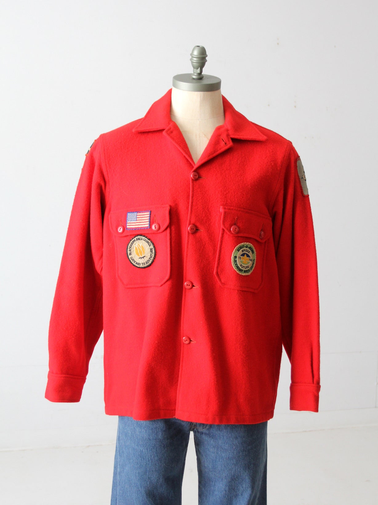 vintage 70s wool Boy Scout shirt with patches – 86 Vintage vintage 70s wool Boy Scout shirt with patches – 86 Vintage
