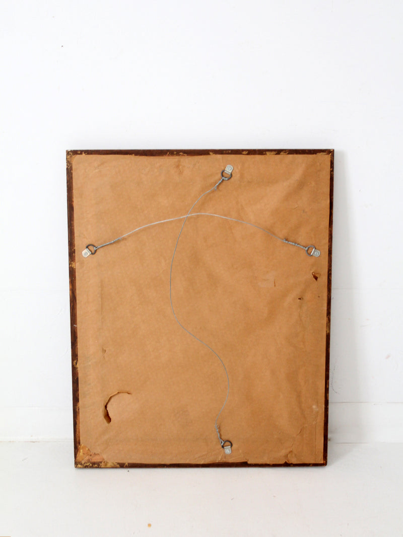 vintage gilt wood beveled wall mirror