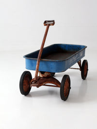 vintage 1970s Radio Flyer Model 100 blue metal wagon