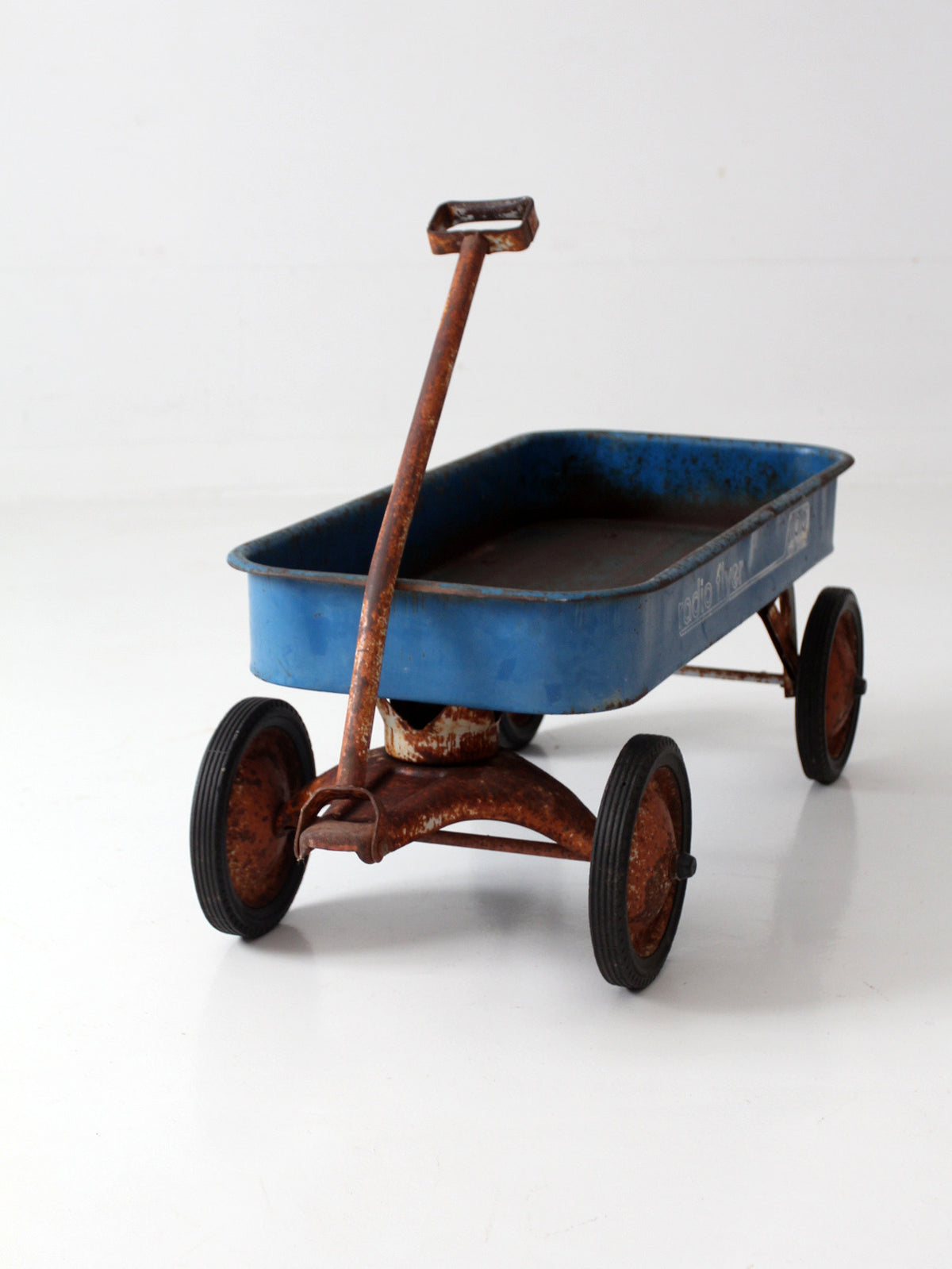 vintage 1970s Radio Flyer Model 100 blue metal wagon
