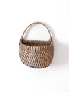 vintage wicker wall basket