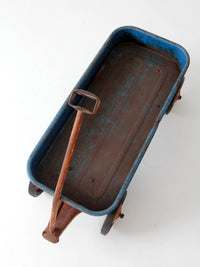 vintage 1970s Radio Flyer Model 100 blue metal wagon