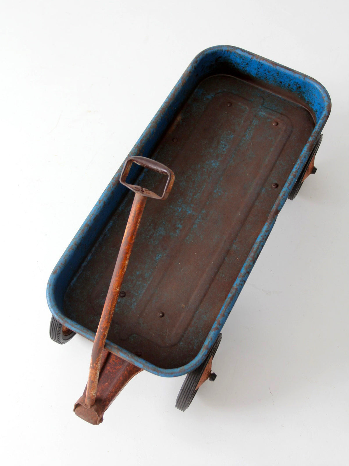 vintage 1970s Radio Flyer Model 100 blue metal wagon