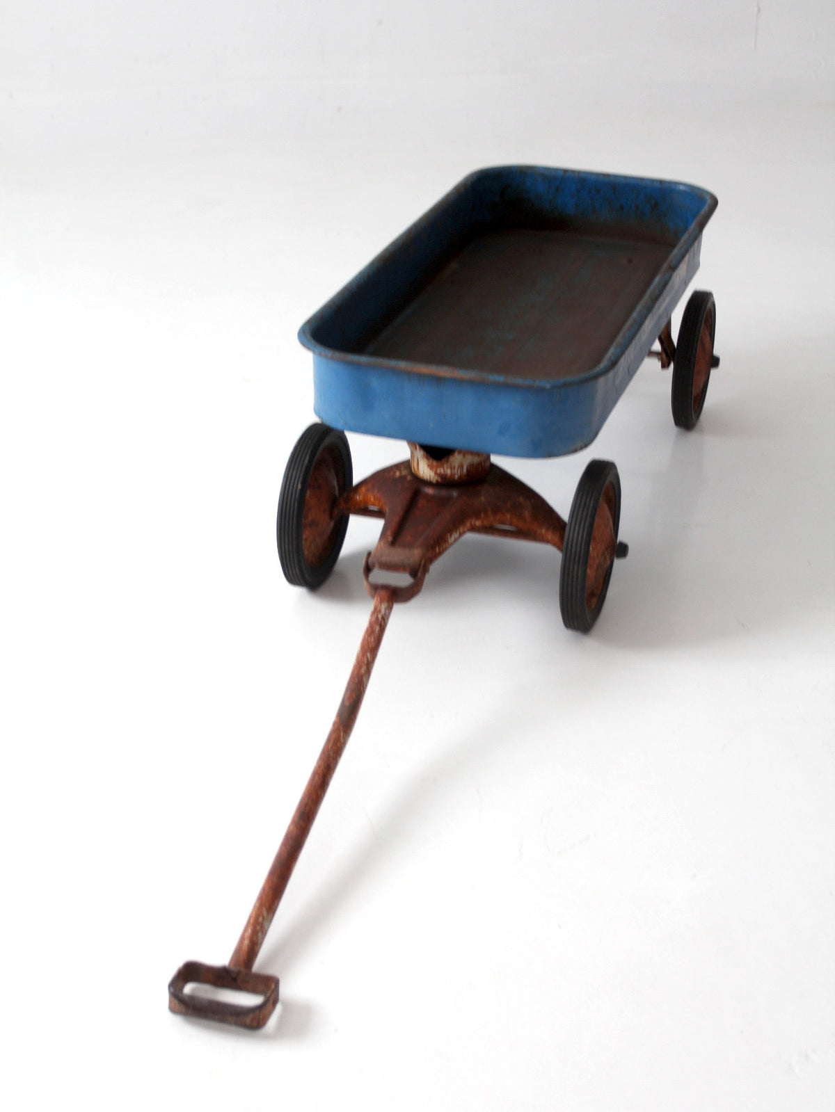 vintage 1970s Radio Flyer Model 100 blue metal wagon