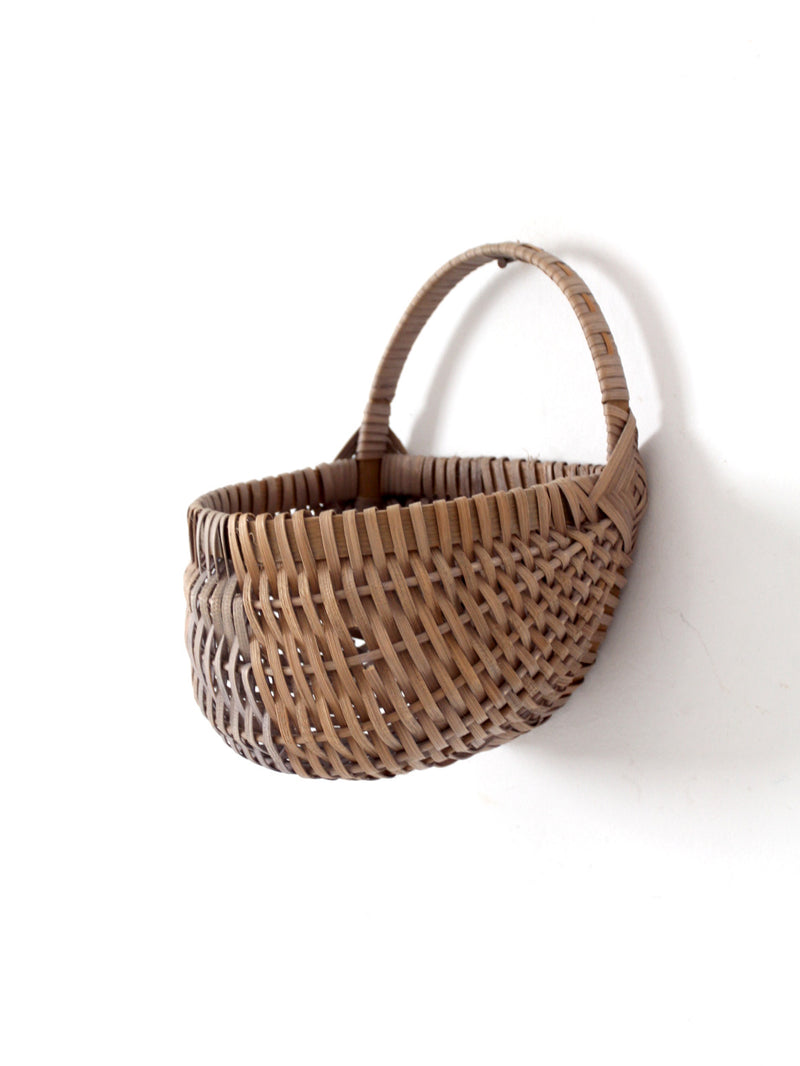vintage wicker wall basket