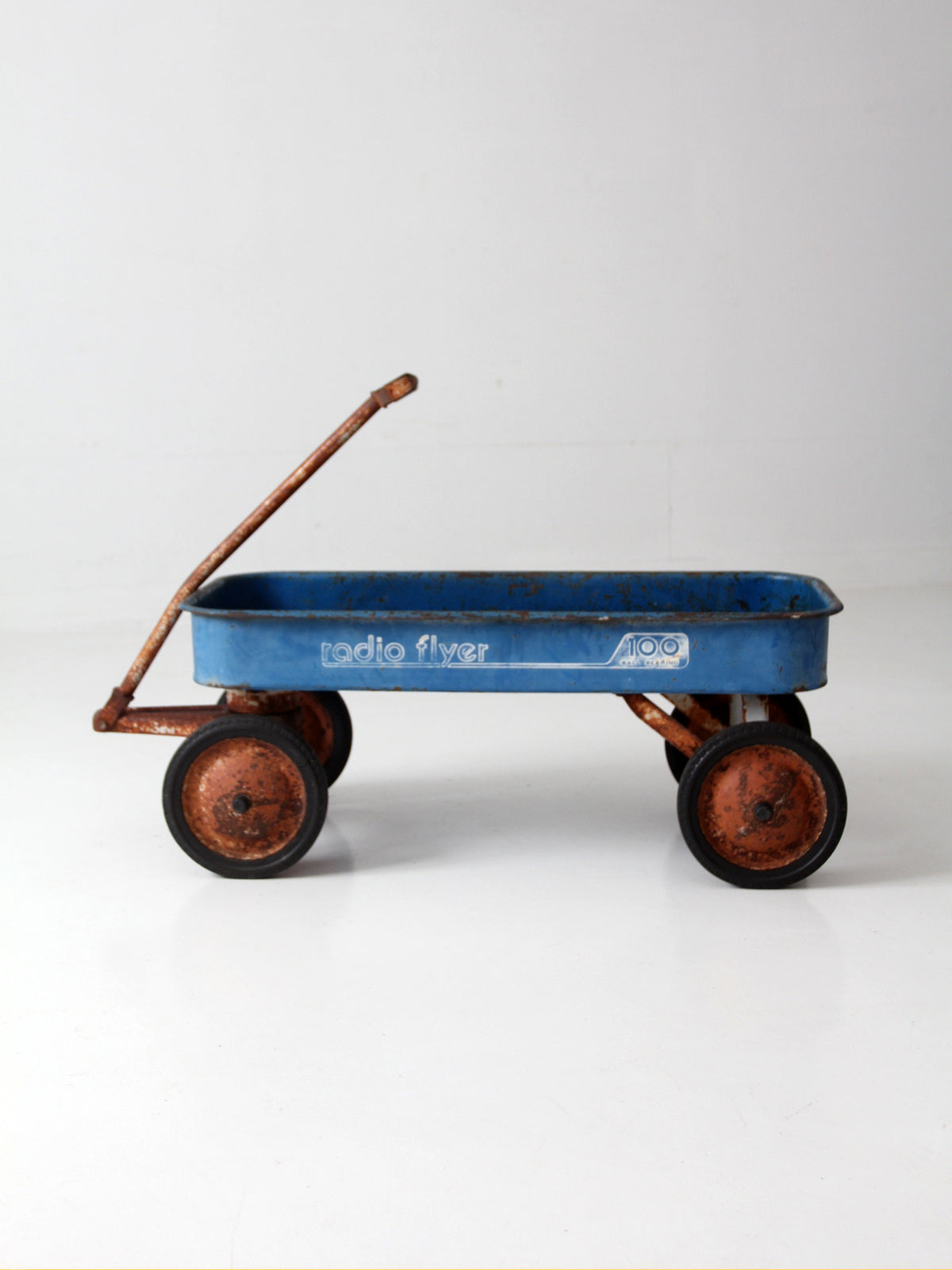 vintage 1970s Radio Flyer Model 100 blue metal wagon