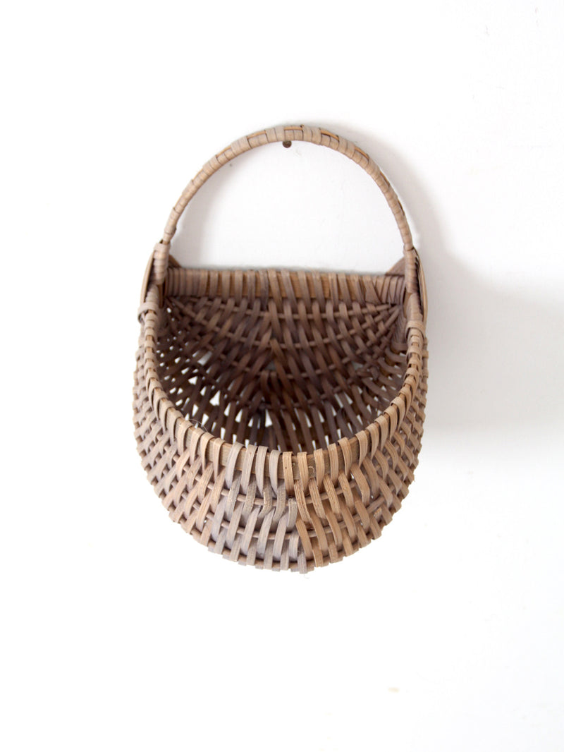 vintage wicker wall basket