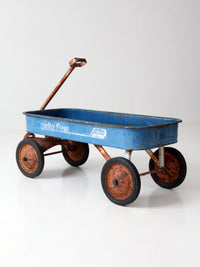 vintage 1970s Radio Flyer Model 100 blue metal wagon