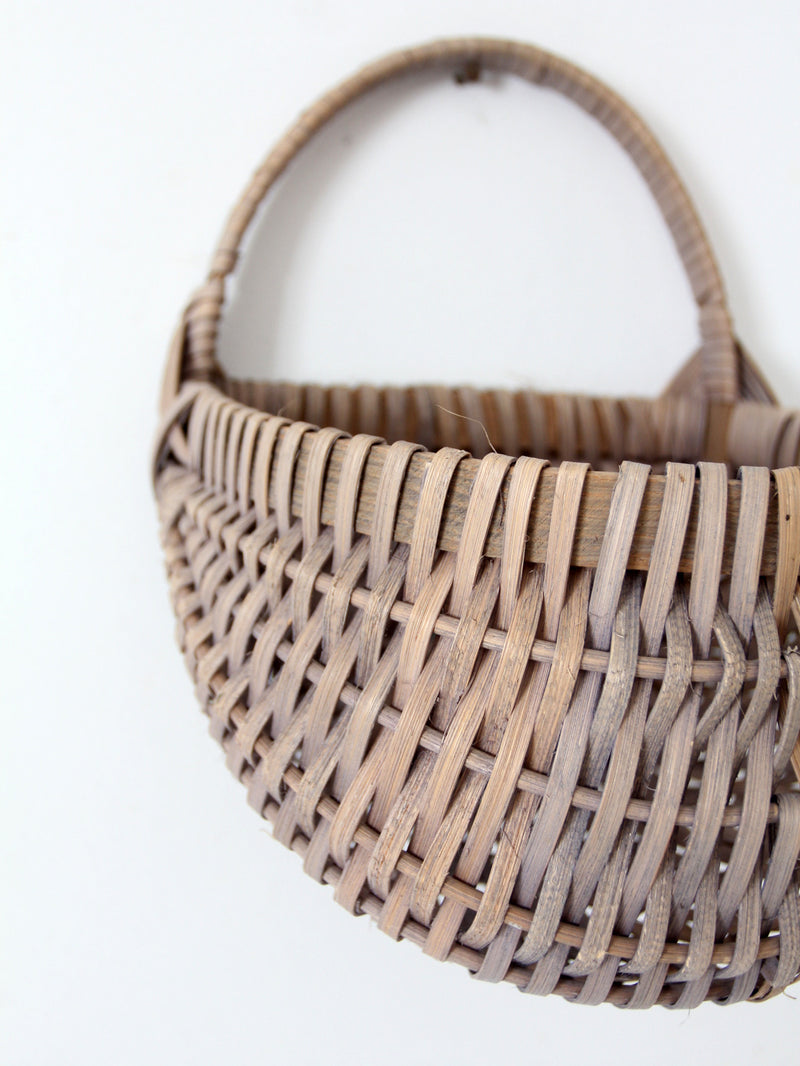 vintage wicker wall basket