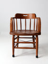 antique oak captain's chair