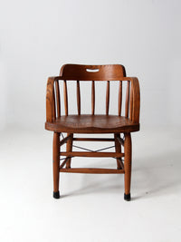 antique oak captain's chair