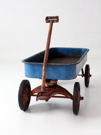 vintage 1970s Radio Flyer Model 100 blue metal wagon