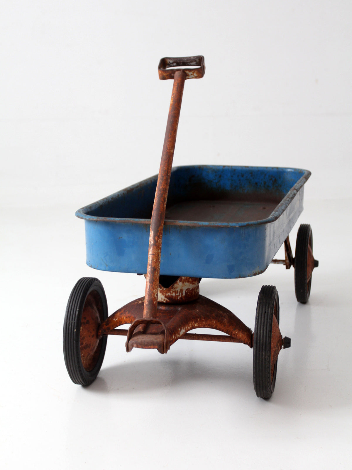 vintage 1970s Radio Flyer Model 100 blue metal wagon