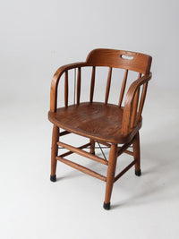 antique oak captain's chair