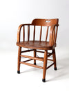 antique oak captain's chair