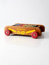 1950s Playskool wooden Wagon of Blocks