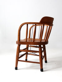 antique oak captain's chair