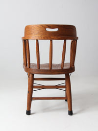 antique oak captain's chair