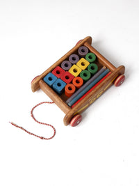 1950s Playskool wooden Wagon of Blocks