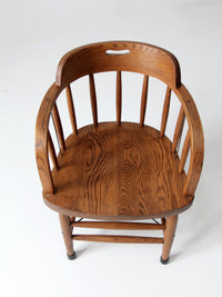 antique oak captain's chair