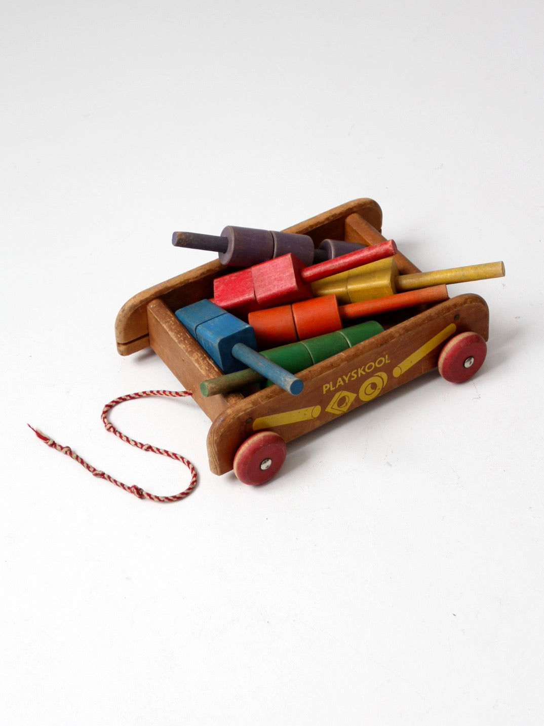 1950s Playskool wooden Wagon of Blocks