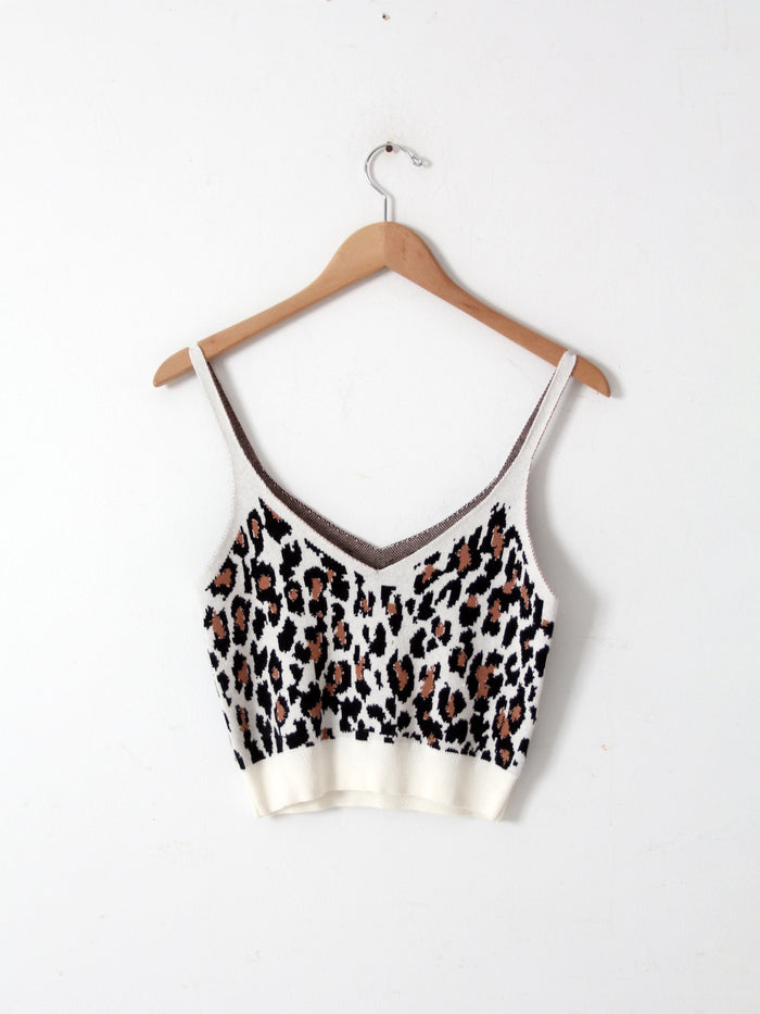 Animal Print Knit Tank Top