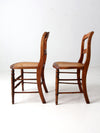 antique cane seat dining chairs pair