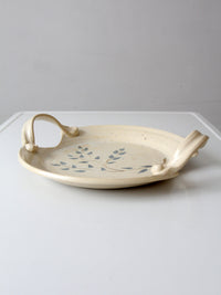 vintage studio pottery platter | Kathy Slocum, 1984