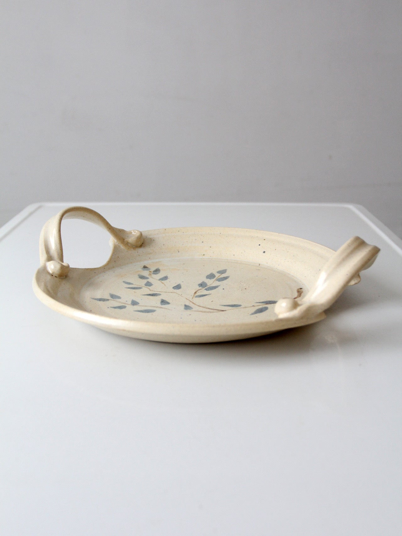 vintage studio pottery platter | Kathy Slocum, 1984