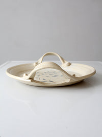 vintage studio pottery platter | Kathy Slocum, 1984