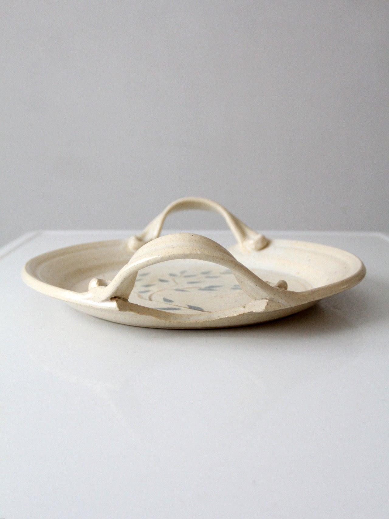vintage studio pottery platter | Kathy Slocum, 1984